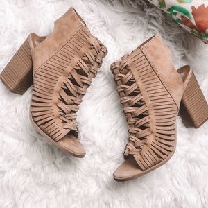 NEW | DV Open-Toe Heel Booties